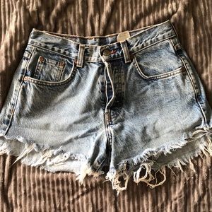 **Distressed Jean Shorts**